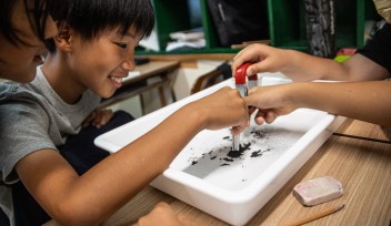 Physics class at AmerAsian School in Okinawa
